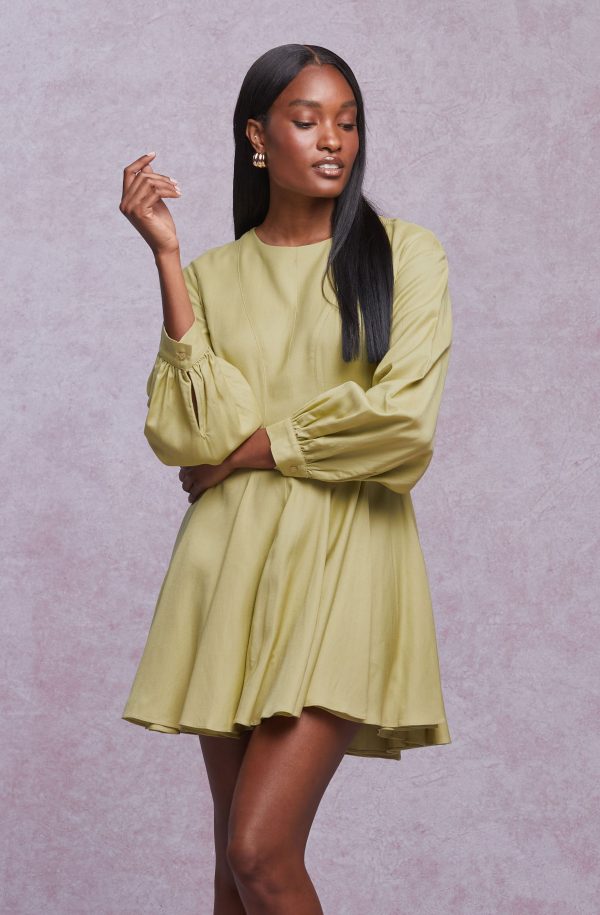 Elowyn Linen Blend Skater Dress - Image 6