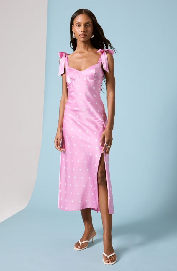 Sweetheart Bow Strap Midi Dress - Image 7
