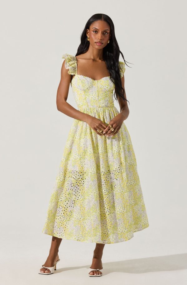 Wedelia Eyelet Bustier Midi Dress - Image 2
