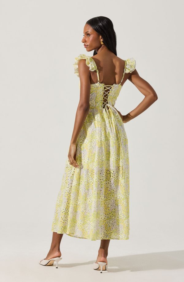 Wedelia Eyelet Bustier Midi Dress - Image 6