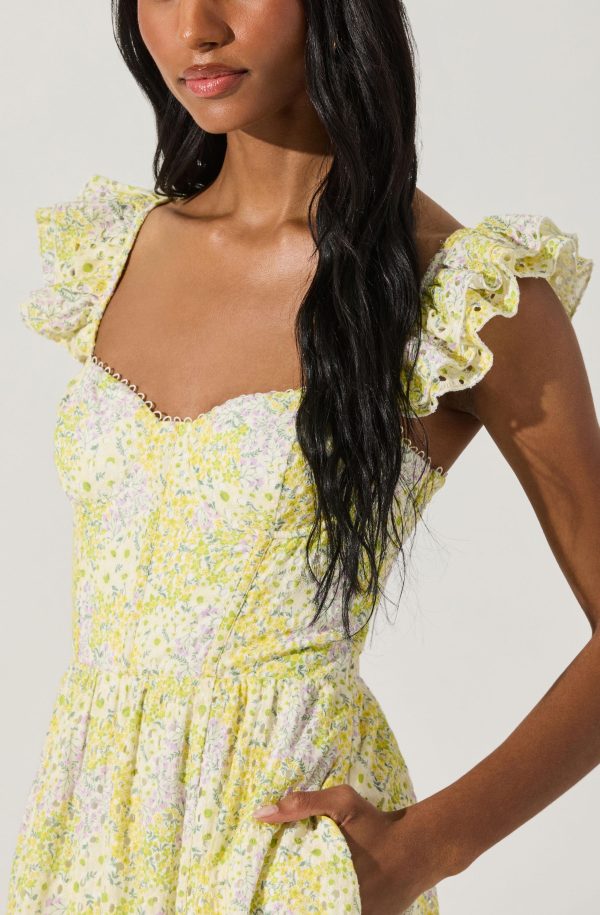 Wedelia Eyelet Bustier Midi Dress - Image 3