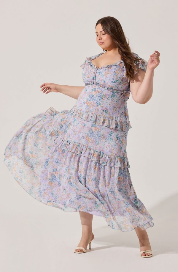 Mable Floral Tiered Ruffle Maxi Dress - Image 7
