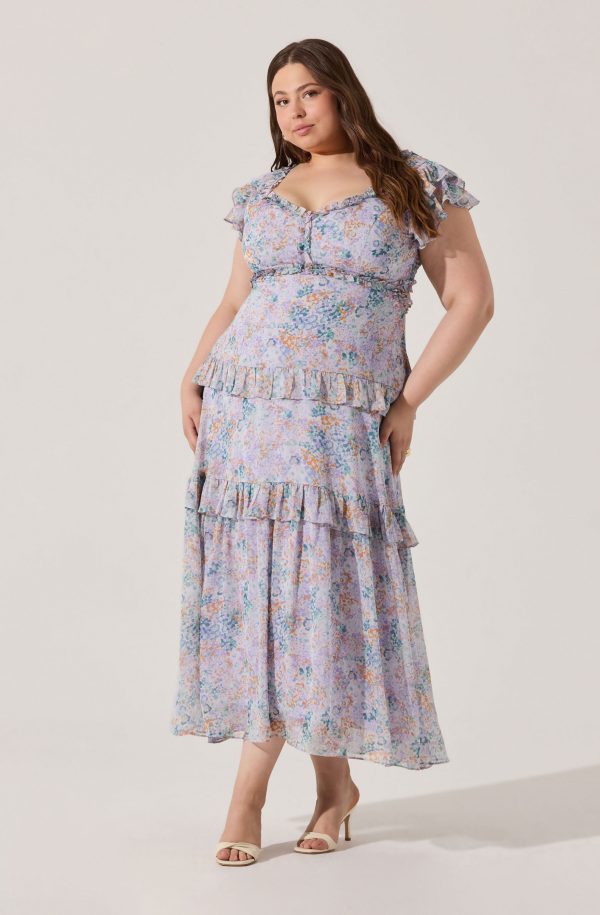 Mable Floral Tiered Ruffle Maxi Dress - Image 9
