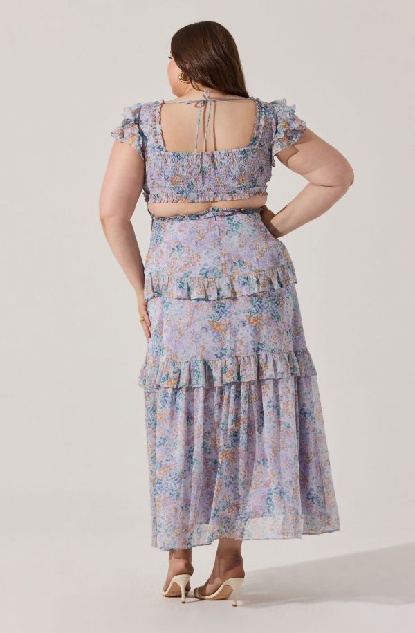 Mable Floral Tiered Ruffle Maxi Dress - Image 12