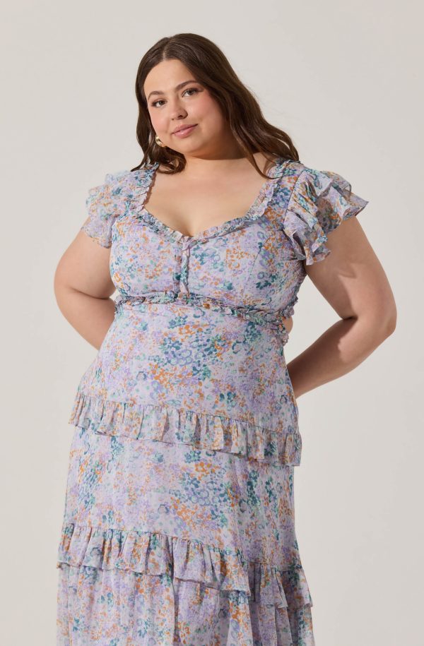Mable Floral Tiered Ruffle Maxi Dress - Image 10