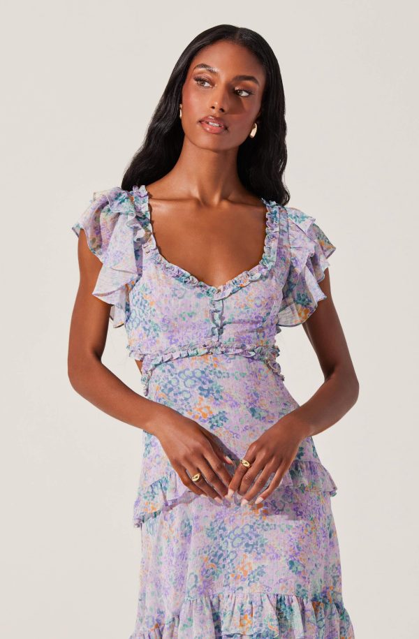 Mable Floral Tiered Ruffle Maxi Dress - Image 4