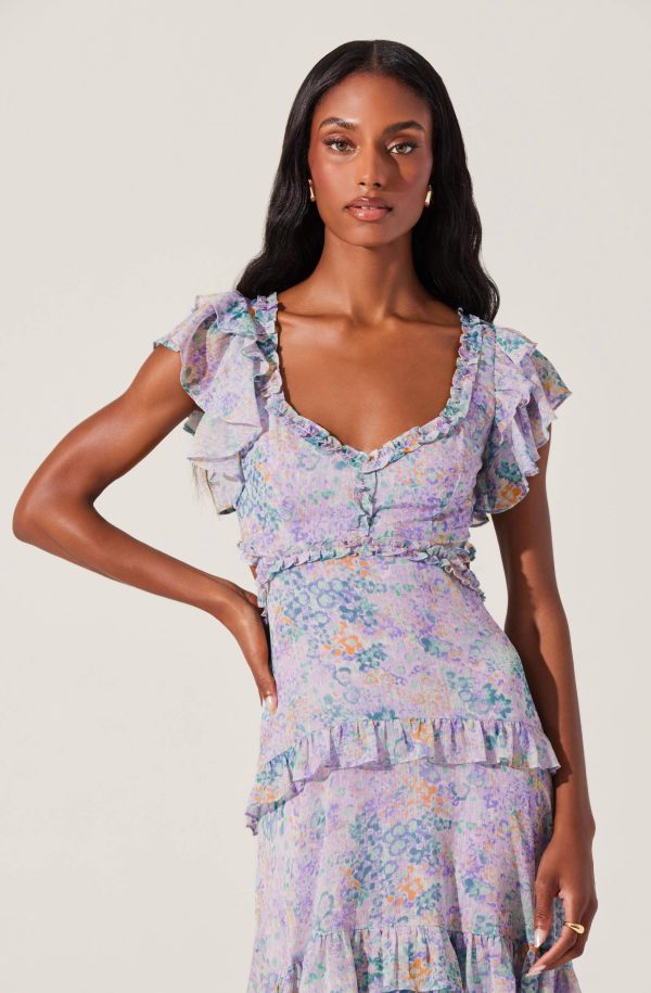 Mable Floral Tiered Ruffle Maxi Dress - Image 2