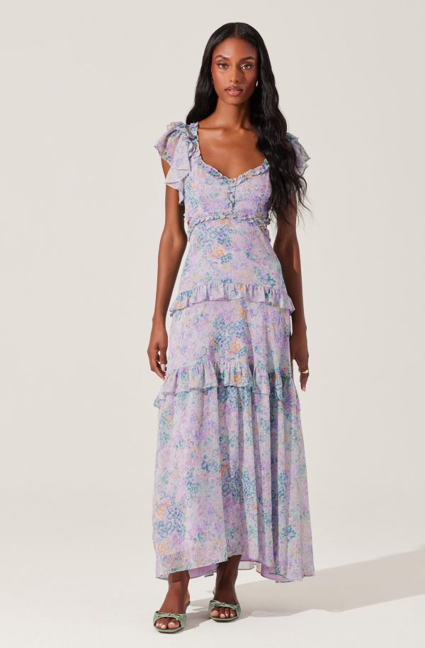 Mable Floral Tiered Ruffle Maxi Dress - Image 3