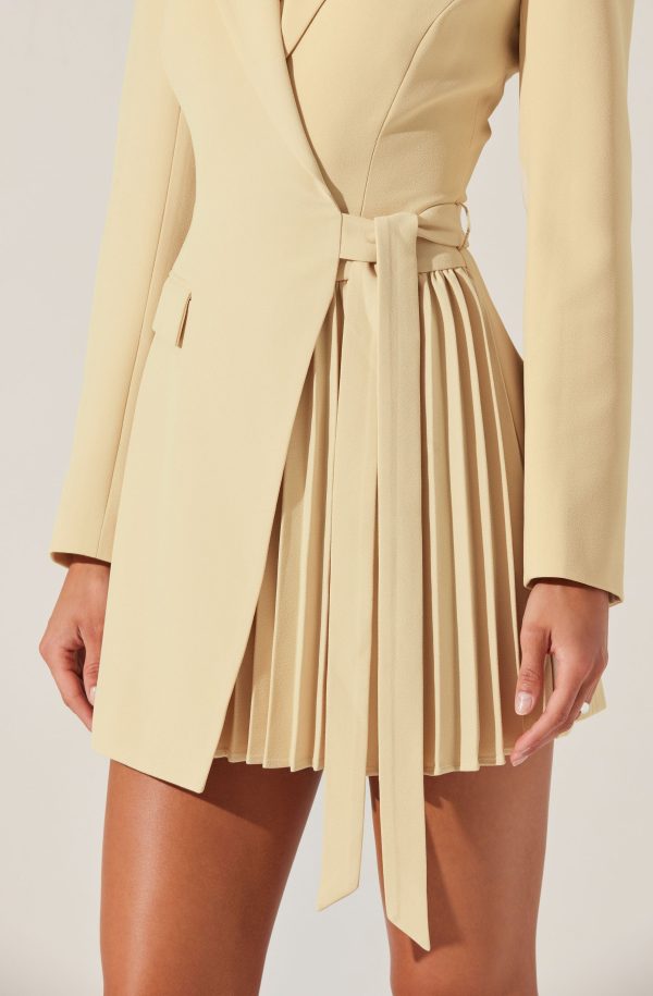 Kesari Pleated Blazer Wrap Dress - Image 3