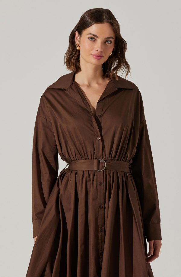 Darany Belted Midi Shirt Dress - Image 2