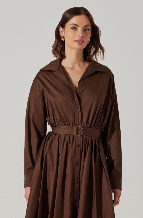 Darany Belted Midi Shirt Dress - Image 5