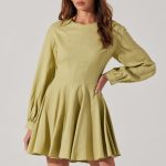 Elowyn Linen Blend Skater Dress
