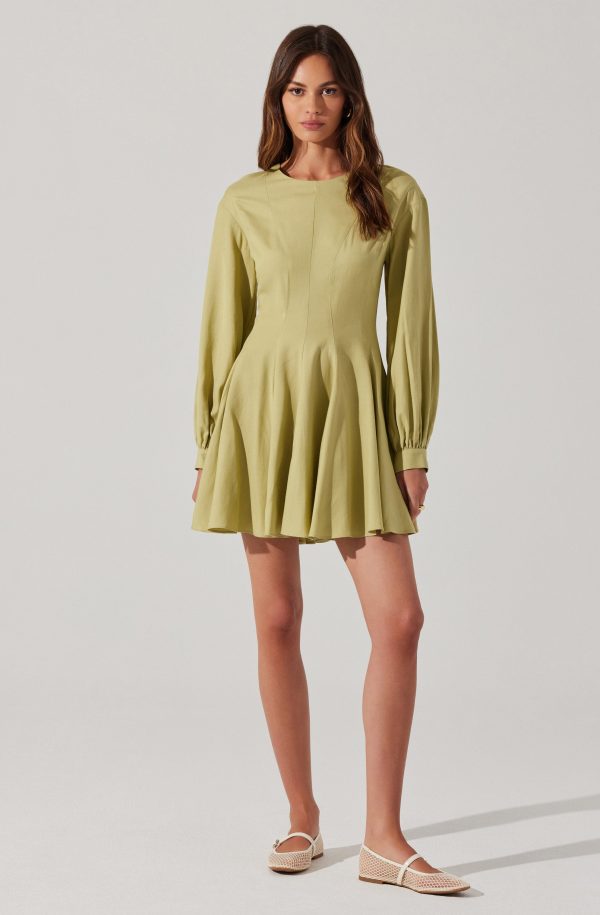 Elowyn Linen Blend Skater Dress - Image 2