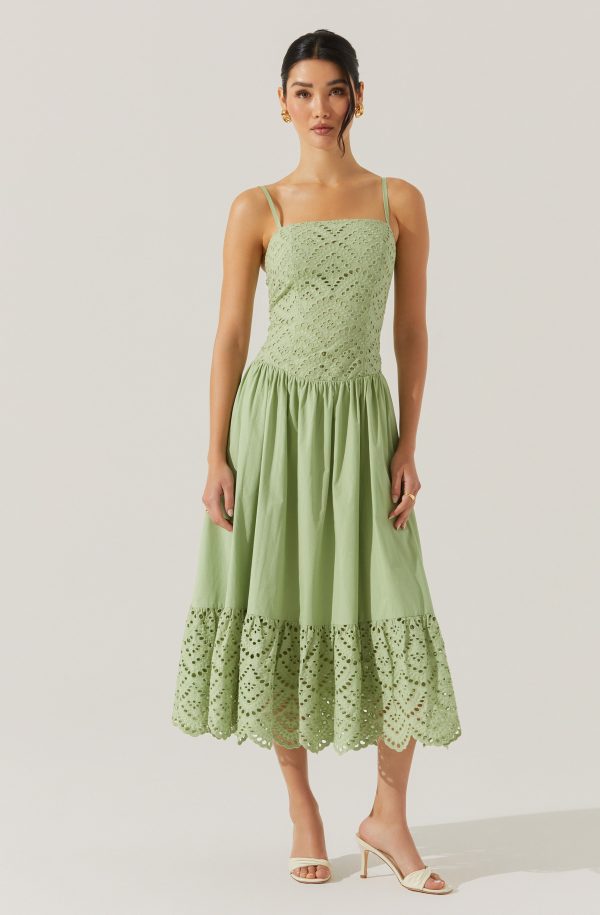 Nathalia Eyelet Midi Dress - Image 16