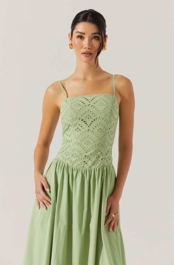 Nathalia Eyelet Midi Dress - Image 17