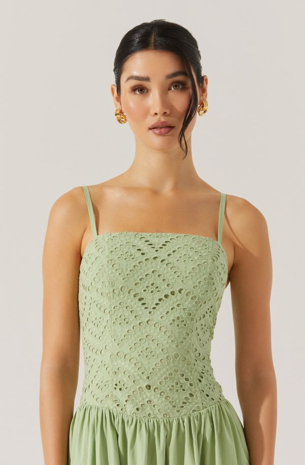 Nathalia Eyelet Midi Dress - Image 15