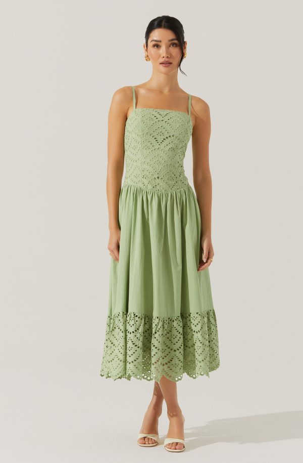 Nathalia Eyelet Midi Dress - Image 13