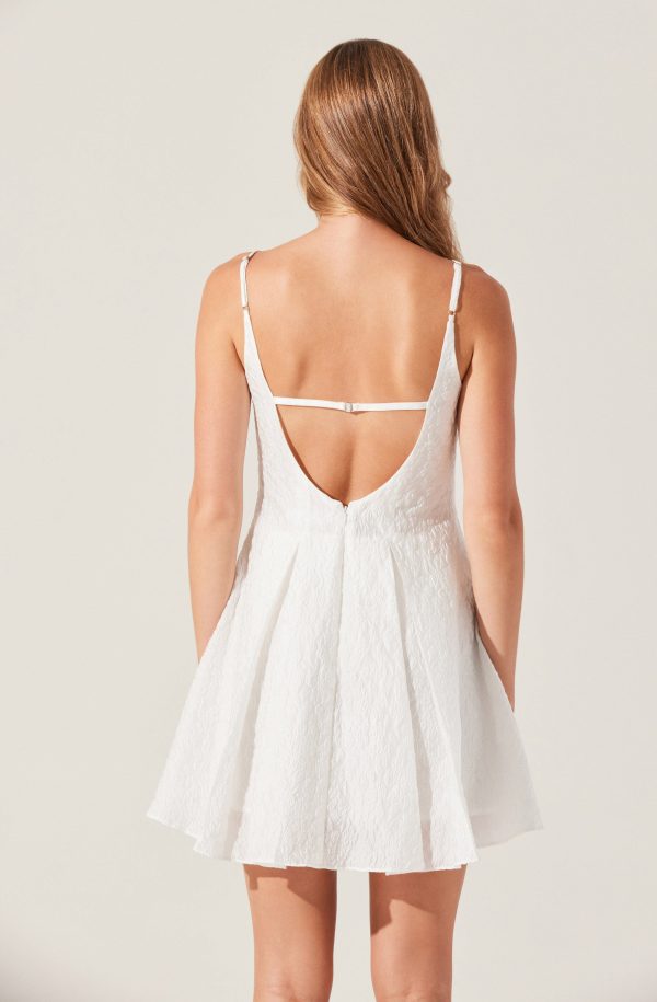Ellie Jacquard Pleated Mini Dress - Image 2