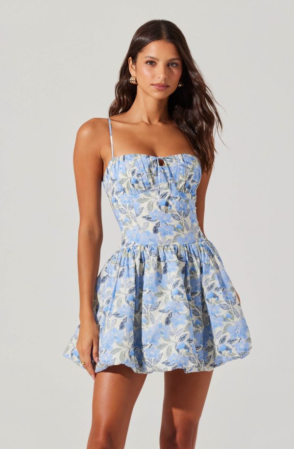Larissa Floral Bubble Mini Dress - Image 2