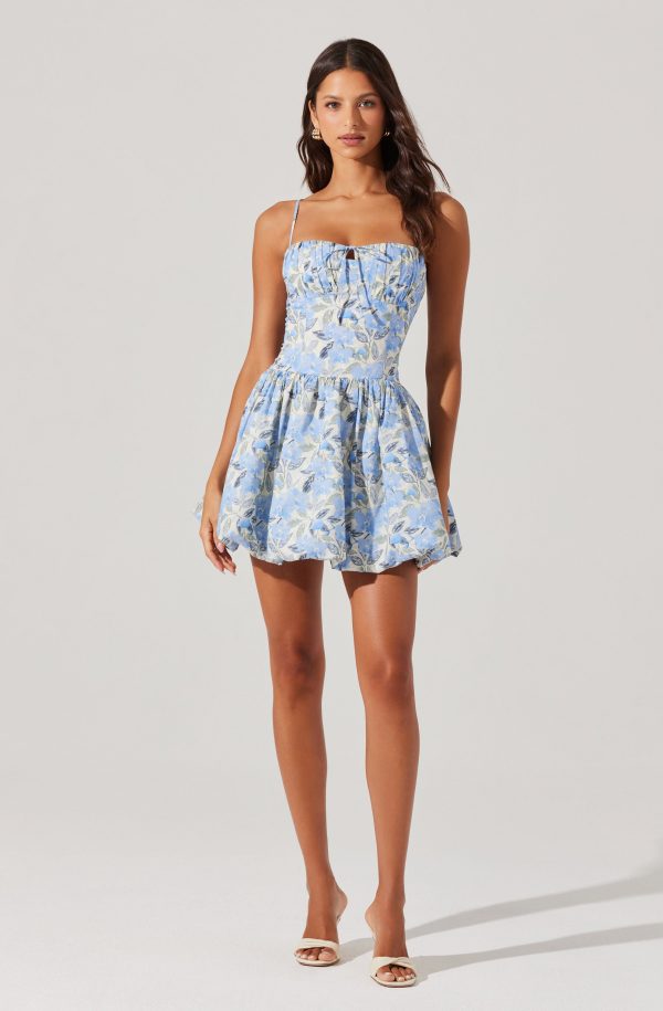 Larissa Floral Bubble Mini Dress - Image 5