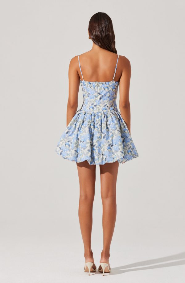 Larissa Floral Bubble Mini Dress - Image 6