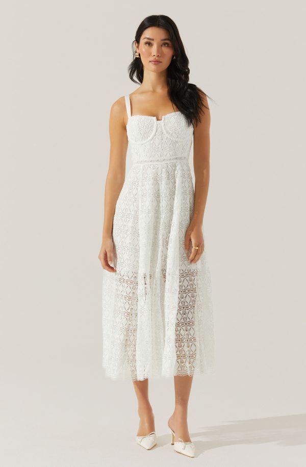 Tenna Lace Bustier Midi Dress - Image 2