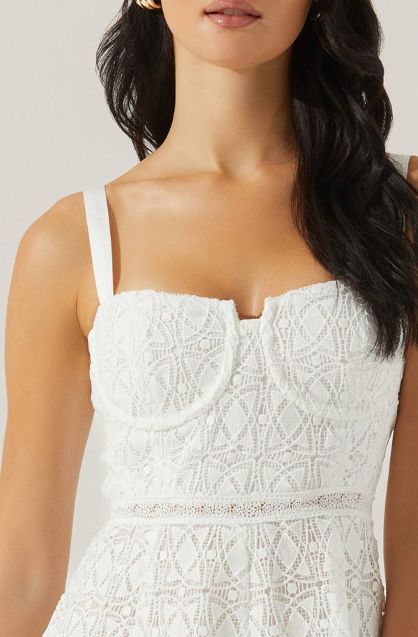 Tenna Lace Bustier Midi Dress - Image 3