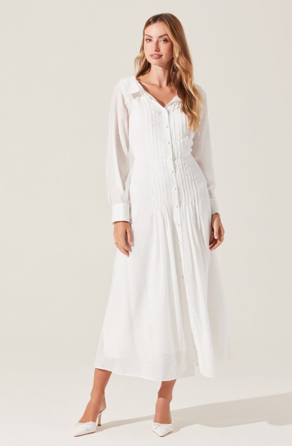 Diell Pleated Midi Dress - Image 3