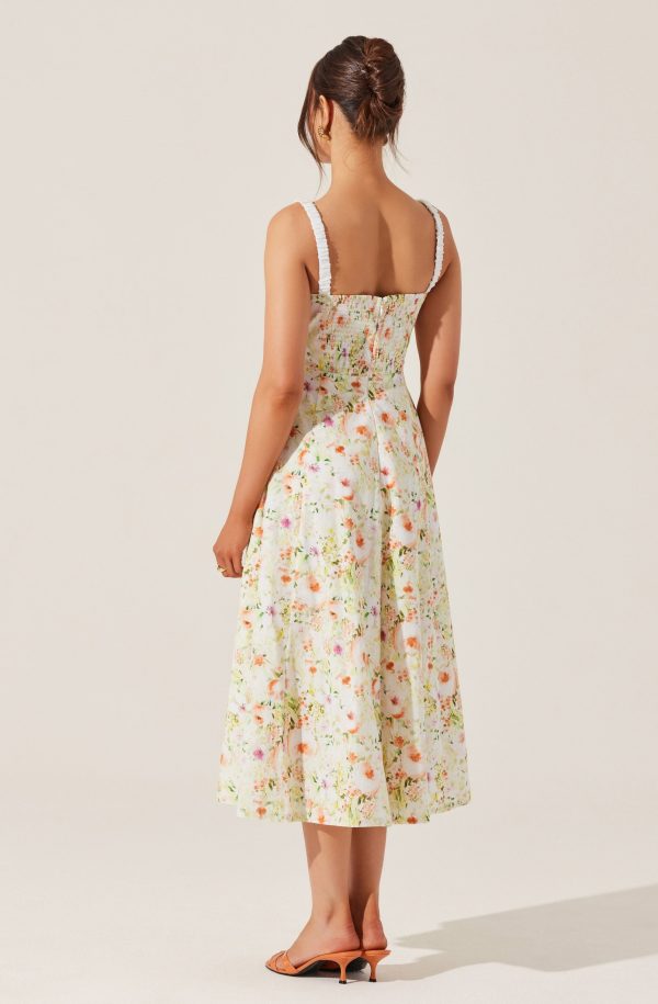 Julietta Floral Corset Midi Dress - Image 2
