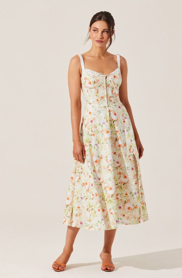 Julietta Floral Corset Midi Dress - Image 4