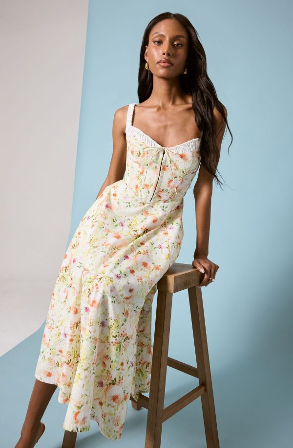 Julietta Floral Corset Midi Dress - Image 5