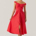 Charelin Linen Off Shoulder Dress