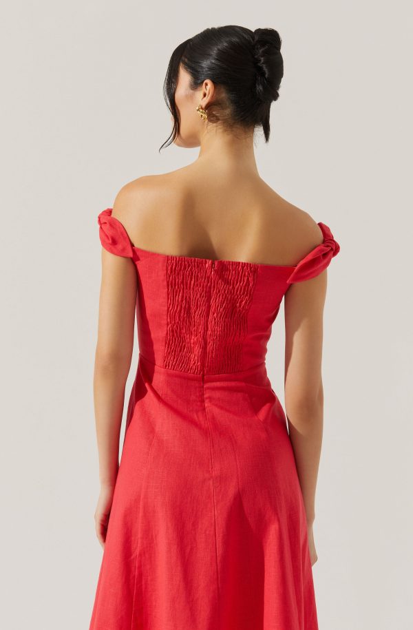 Charelin Linen Off Shoulder Dress - Image 6