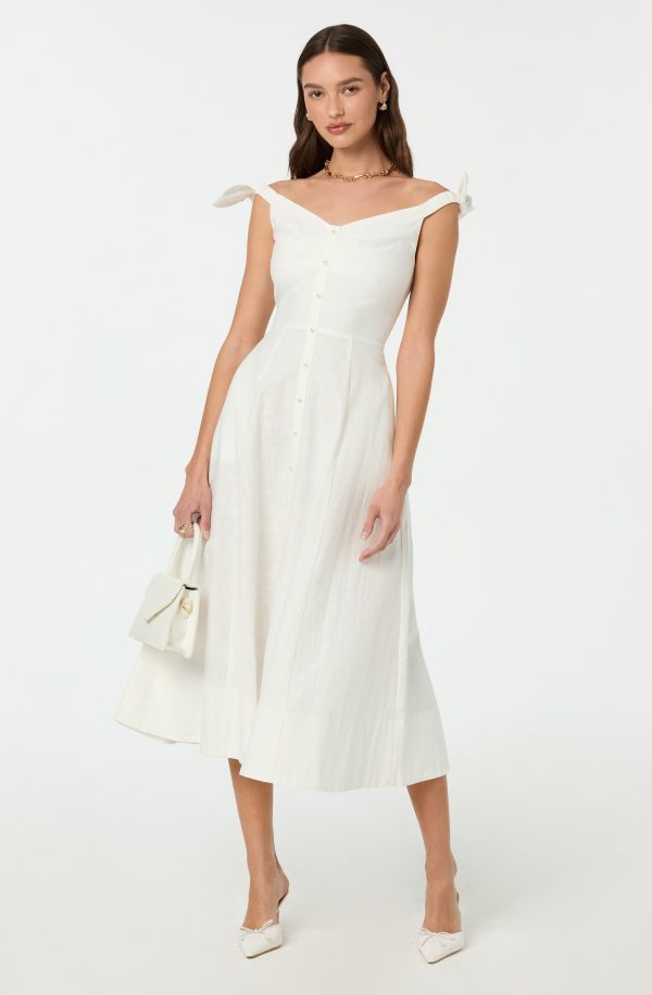 Charelin Linen Off Shoulder Dress - Image 11