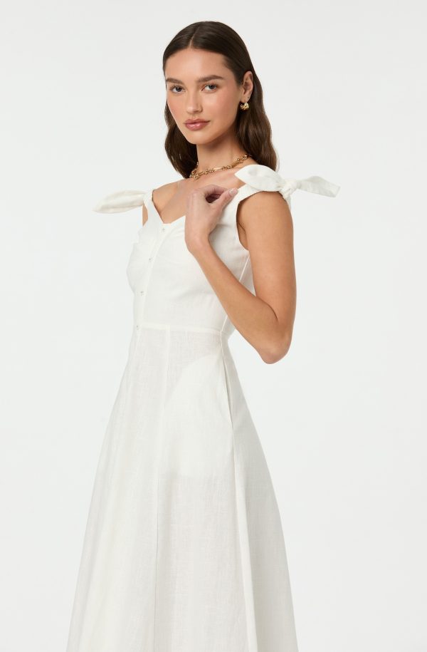 Charelin Linen Off Shoulder Dress - Image 9