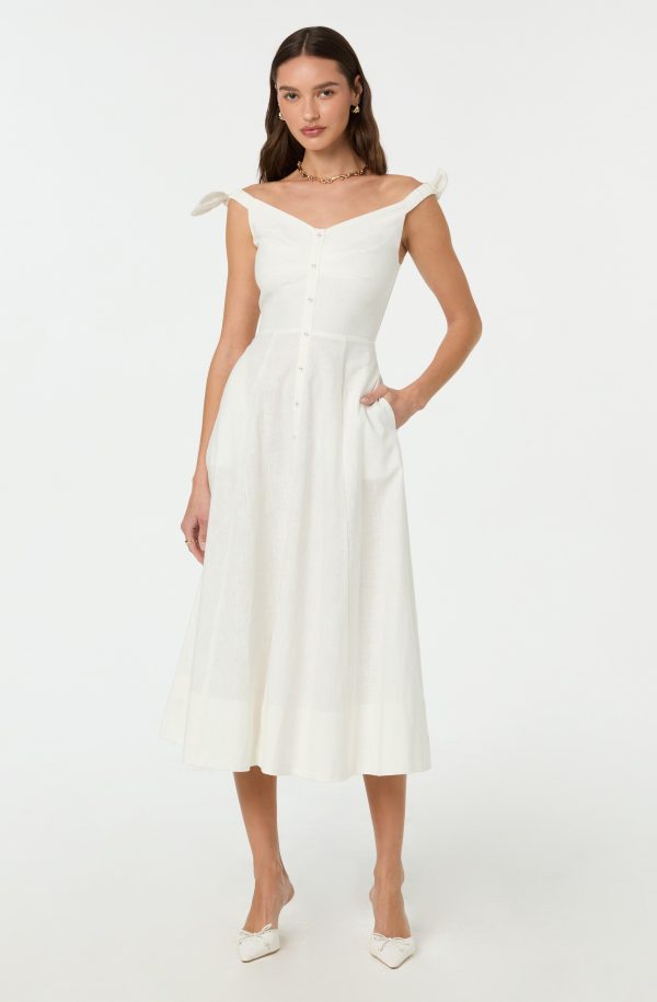 Charelin Linen Off Shoulder Dress - Image 7