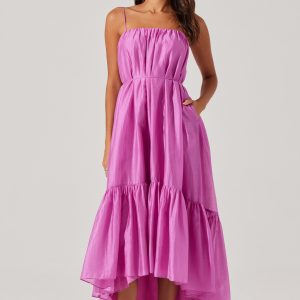 Elisha Tiered High-Low Maxi Dress