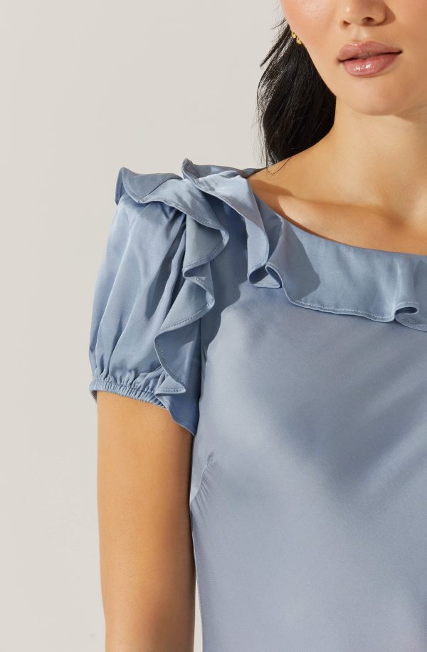 Auden Satin Ruffle Midi dress - Image 12