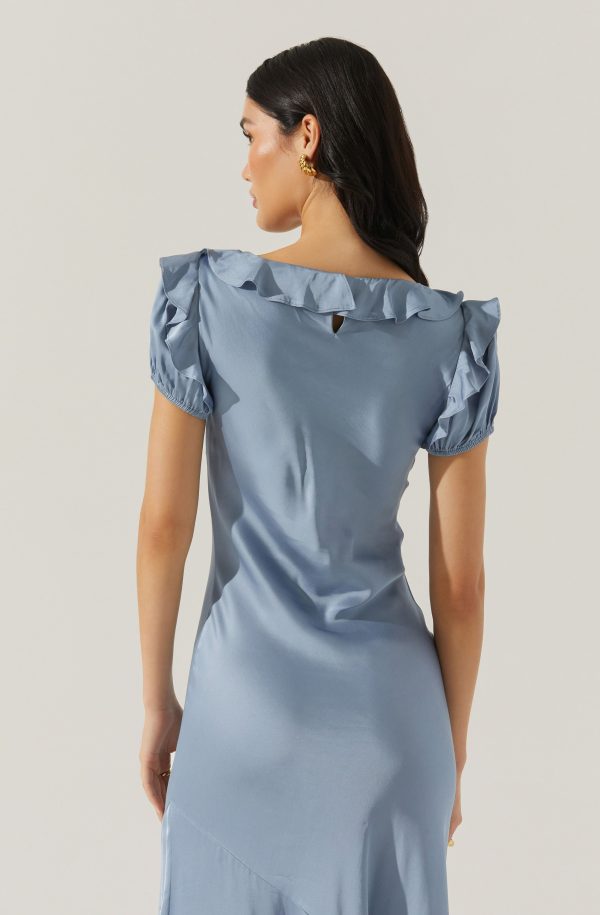 Auden Satin Ruffle Midi dress - Image 10