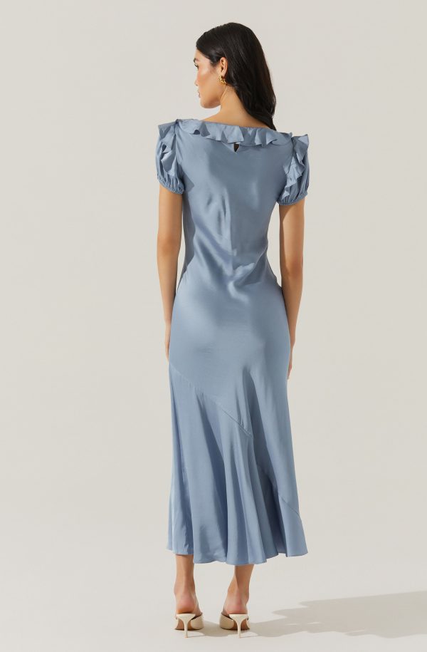 Auden Satin Ruffle Midi dress - Image 11