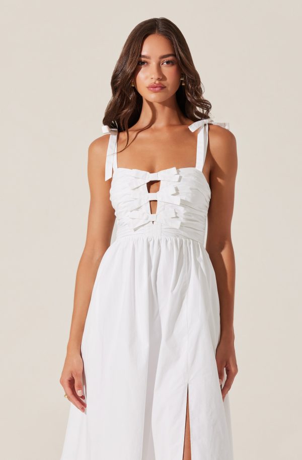 Helia Bow Front Midi Dress - Image 12