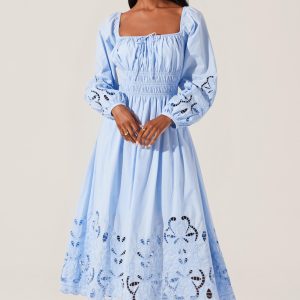 Wisnia Eyelet Embroidered Dress