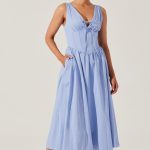 Maili Corset Poplin Midi Dress