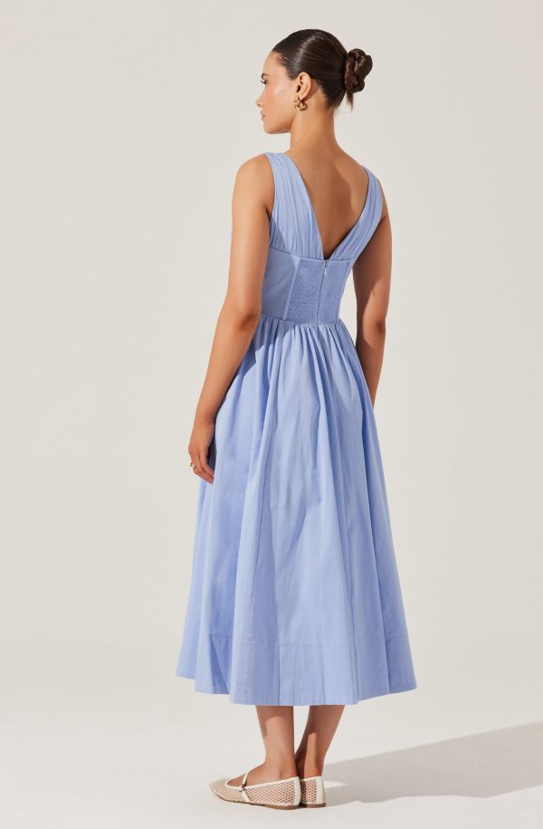 Maili Corset Poplin Midi Dress - Image 3