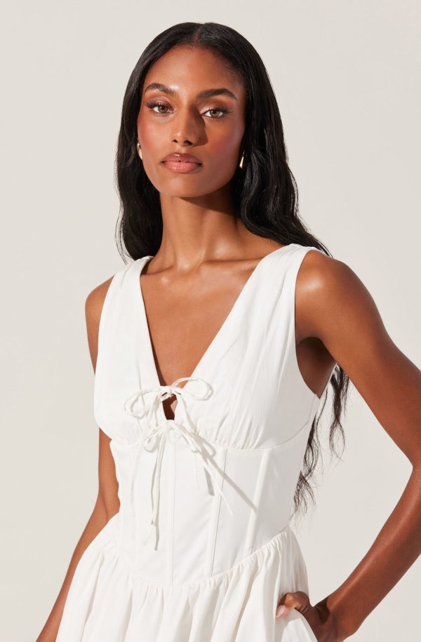 Maili Corset Poplin Midi Dress - Image 9