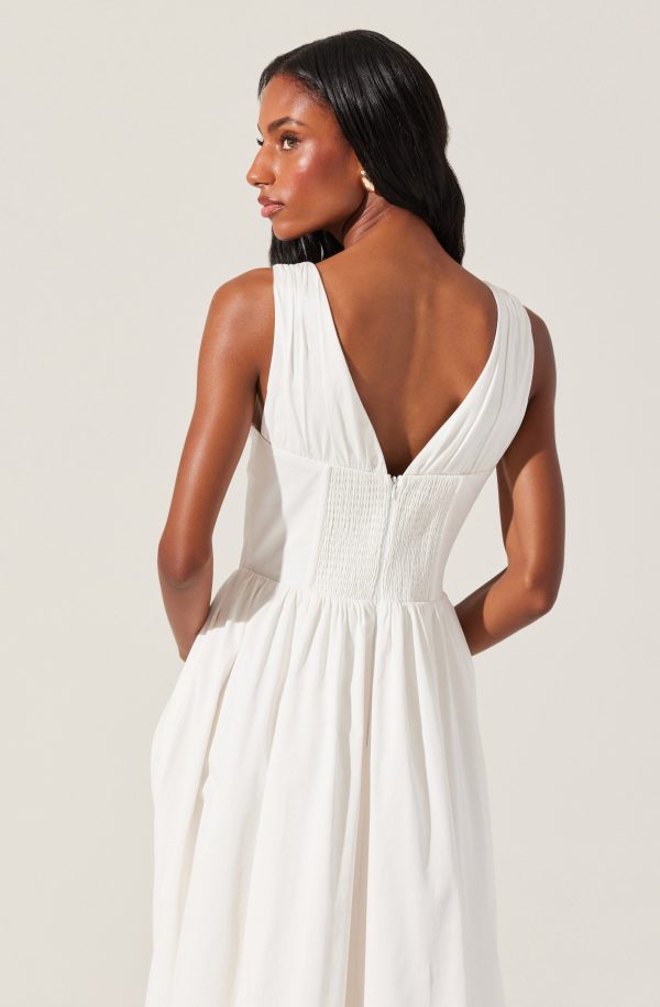 Maili Corset Poplin Midi Dress - Image 11