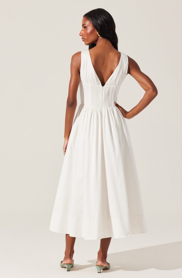 Maili Corset Poplin Midi Dress - Image 8