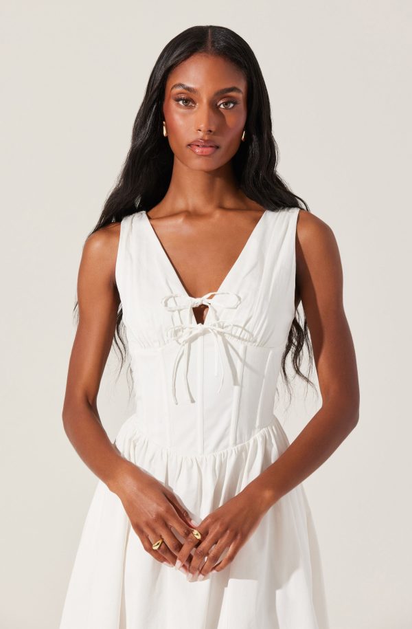 Maili Corset Poplin Midi Dress - Image 12