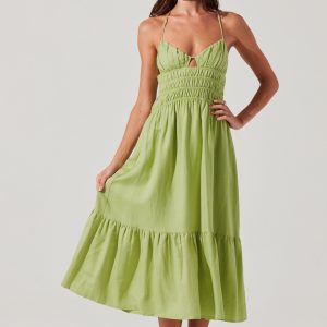 Eleni Linen-Blend Midi Dress