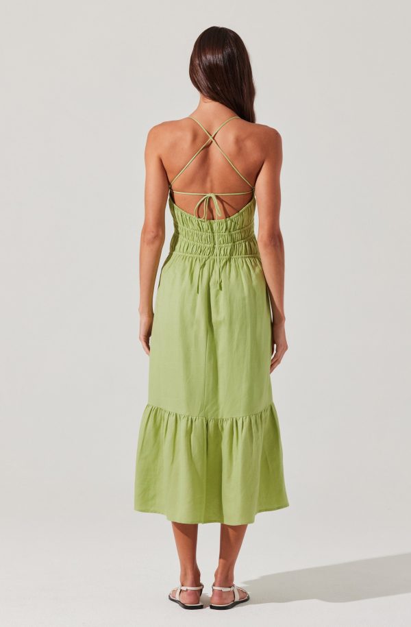 Eleni Linen-Blend Midi Dress - Image 5